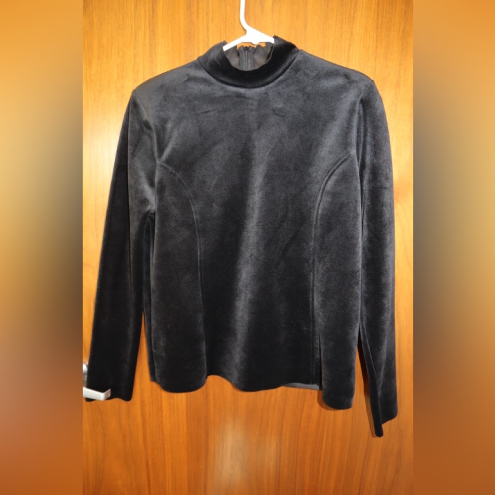 Zara Black Velvet Top